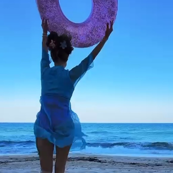 Delfina 100% Italian Silk Beaded Coverup - St Tropez & St. Barths Style - Picture 12 of 13